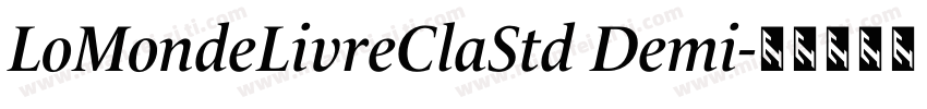 LoMondeLivreClaStd Demi字体转换